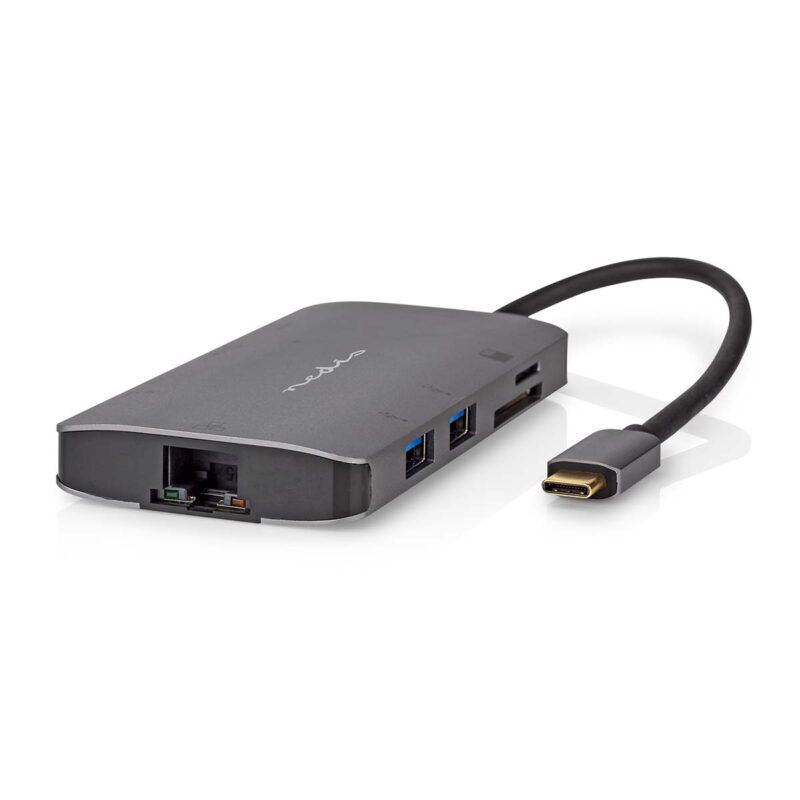 Product thumbnail USB Multi-Port Docking Station | USB 3.2 Gen 1 | USB-C Male | HDMI Output / Micro SD / RJ45 Female / SD / USB-C Female / 3x USB-A Female