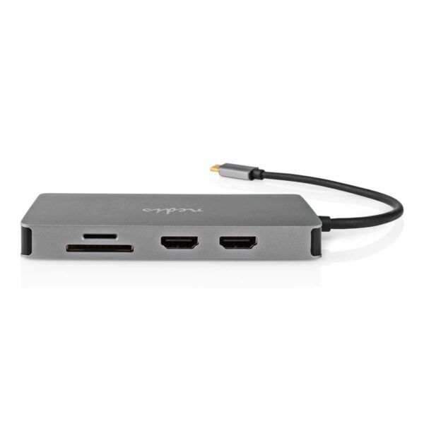 USB Multi-Port Docking Station | USB 3.2 Gen 1 | USB-C Male | Micro SD / RJ45 Female / SD / USB-C Female / 2x HDMI / 2x USB-A Female - Afbeelding 4