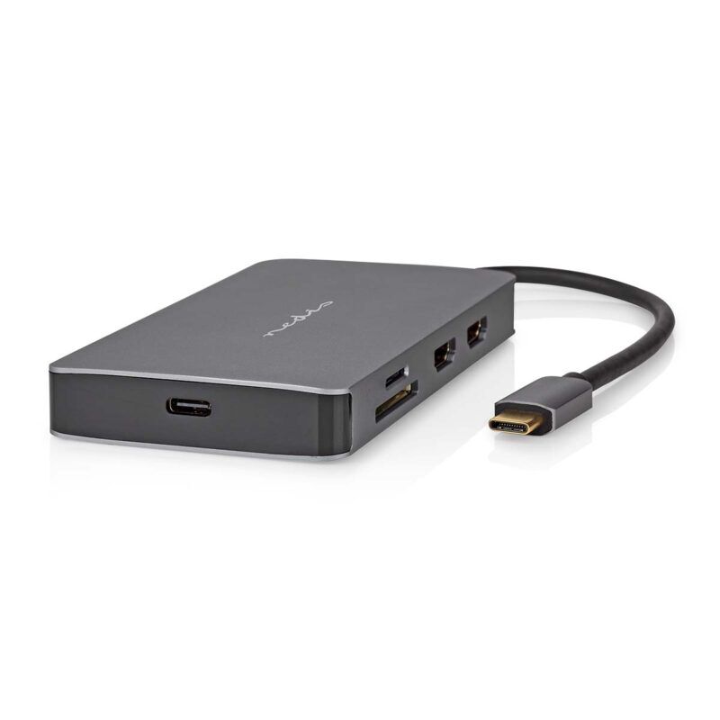 Product thumbnail USB Multi-Port Docking Station | USB 3.2 Gen 1 | USB-C Male | Micro SD / RJ45 Female / SD / USB-C Female / 2x HDMI / 2x USB-A Female