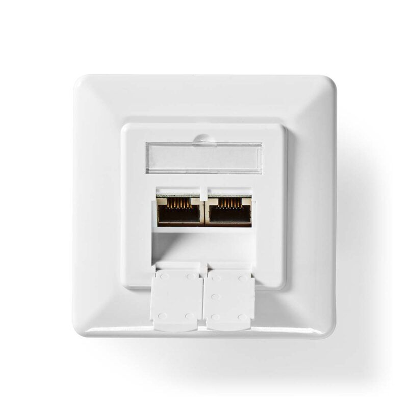 Product thumbnail Netwerk Wanddoos | Inbouw | 2 poorten | CAT6a | Wit