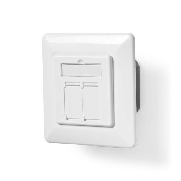 Netwerk Wanddoos | Inbouw | 2 poorten | CAT6a | Wit - Afbeelding 5
