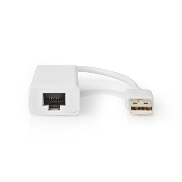 USB 2.0-Adapter | USB-A Male - RJ45 Female | 10/100 Mbit | 0,2 m | Wit - Afbeelding 2