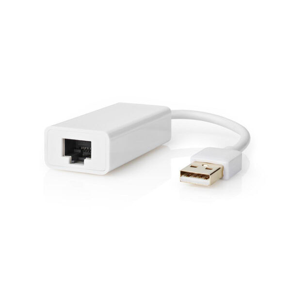 USB 2.0-Adapter | USB-A Male - RJ45 Female | 10/100 Mbit | 0,2 m | Wit - Afbeelding 3