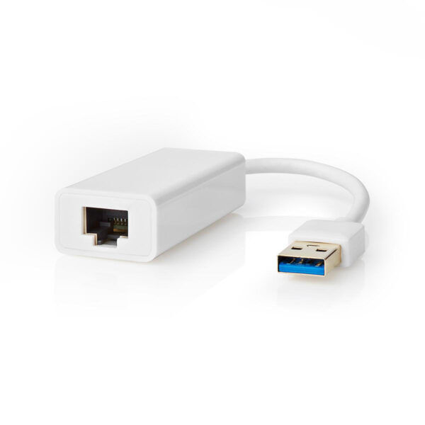 USB 3.0-Adapter | USB-A Male - RJ45 Female | 1 Gbit | 0,2 m | Wit - Afbeelding 3