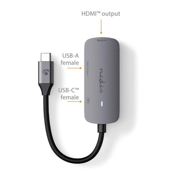 USB 3.2 Gen1 Multi-Port Adapter | USB-C Male | HDMI Output / USB-A Female / USB-C Female | 0.10 meter - Afbeelding 7