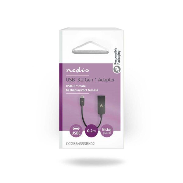 USB-C 3.2 Gen1 Adapter | USB-C Male | DisplayPort Female | 0.20 meter - Afbeelding 4