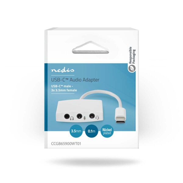 USB-C 2.0 Adapter | USB-C Male | 3,5 mm Female | 0.10 meter - Afbeelding 5
