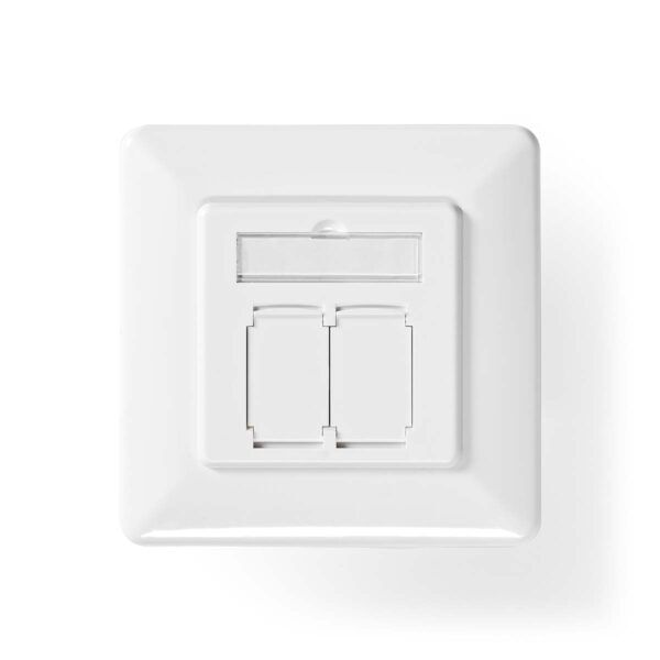 Netwerk Wanddoos | Inbouw | 2 poorten | CAT7 | Ivoor - Afbeelding 2