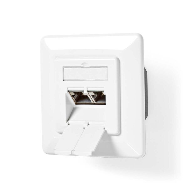 Netwerk Wanddoos | Inbouw | 2 poorten | CAT7 | Ivoor - Afbeelding 5