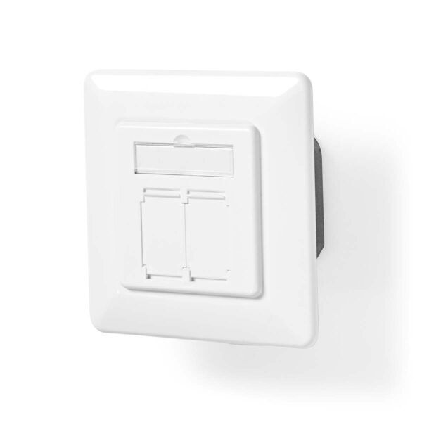 Netwerk Wanddoos | Inbouw | 2 poorten | CAT7 | Ivoor - Afbeelding 6