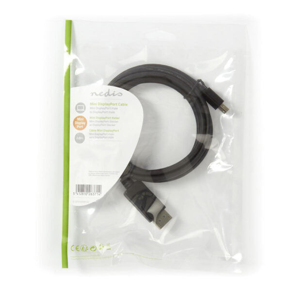 Mini DisplayPort-Kabel | DisplayPort 1.2 | Mini-DisplayPort Male | DisplayPort Male | 2 meter