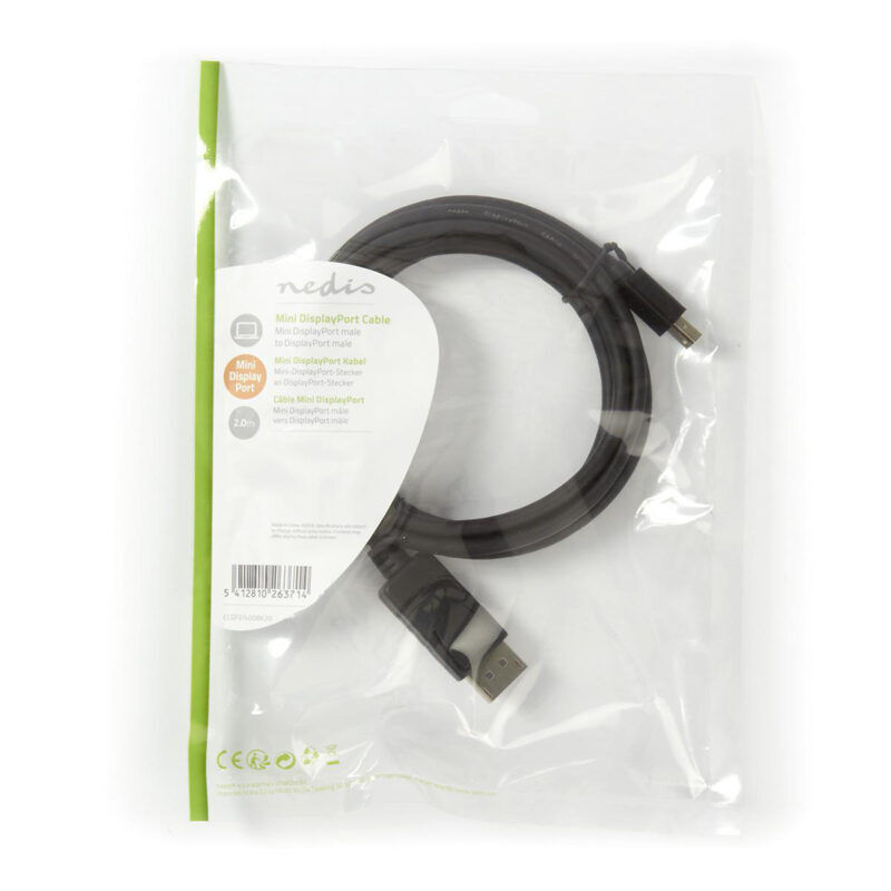 Product thumbnail Mini DisplayPort-Kabel | DisplayPort 1.2 | Mini-DisplayPort Male | DisplayPort Male | 2 meter