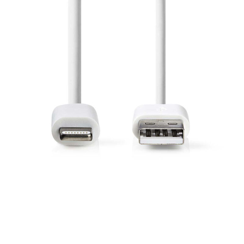 Product thumbnail Lightning Kabel | Apple Lightning 8-Pins - USB-A Male | 1 meter | Wit