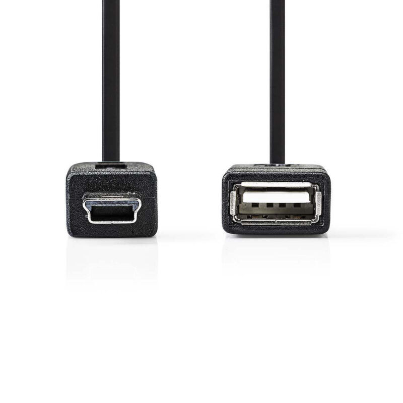 Product thumbnail USB 2.0 Micro-B Adapter | Mini 5-Pin Male | USB-A Female | OTG | 0.20 meter
