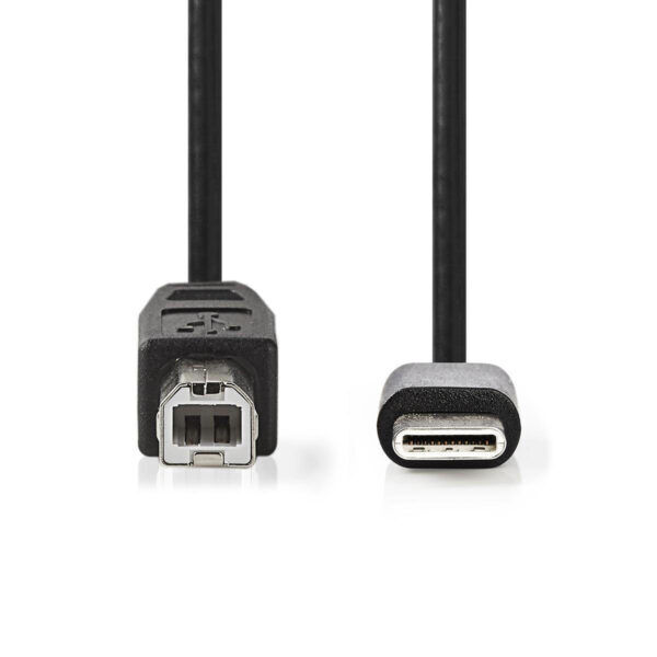 USB 2.0 Kabel | USB-C Male | USB-B Male | 1 meter | Printerkabel