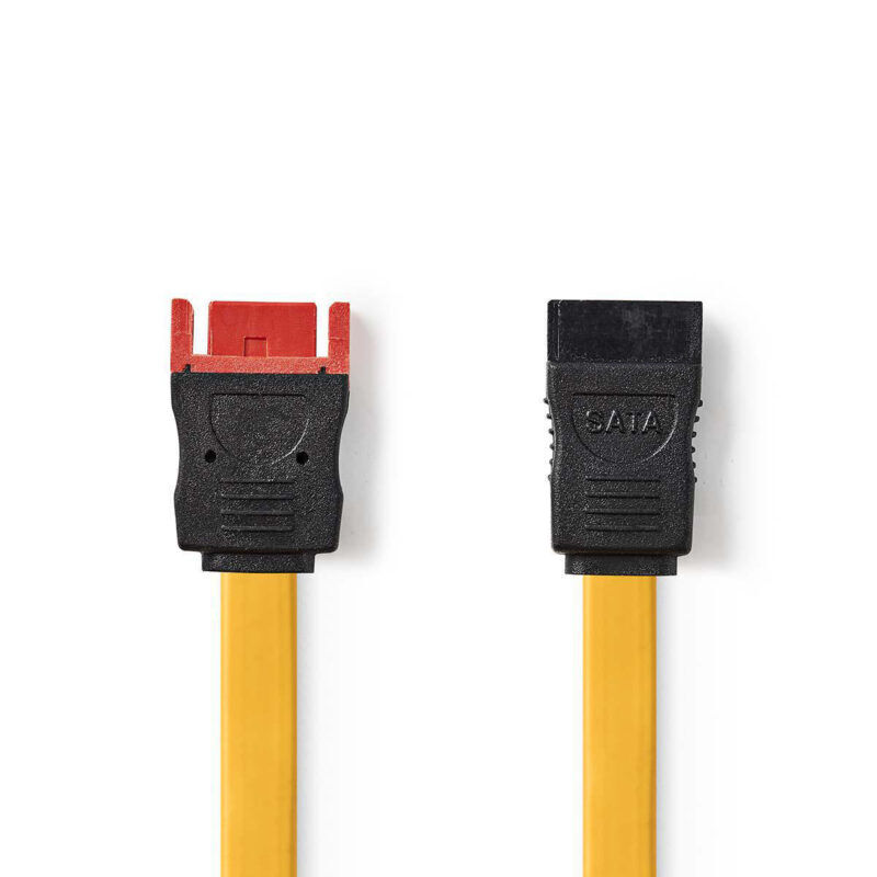 Product thumbnail SATA Kabel | 6 Gbps | SATA 7-Pins Female | SATA 7-Pins Male | 0.50 meter | Plat | Geel