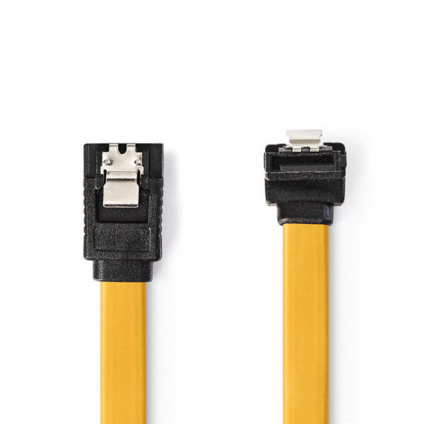 SATA Kabel | 6 Gbps | SATA 7-Pins Female | SATA 7-Pins Female | 1 meter | Plat | Geel