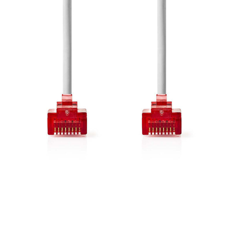 Product thumbnail CAT6 Netwerkkabel | RJ45 Male | RJ45 Male | U/UTP | 1 meter | Plat | Wit