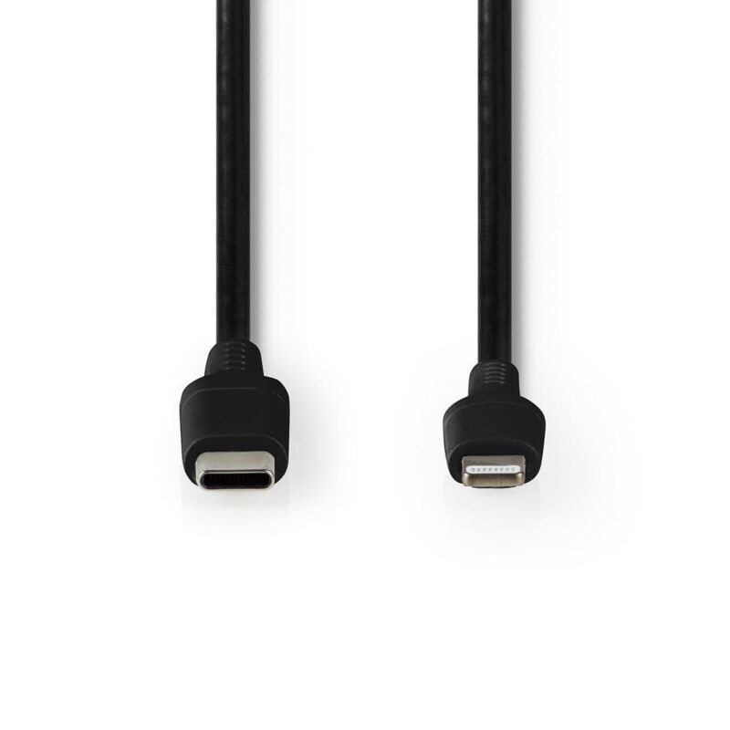 Product thumbnail Lightning Kabel | Apple Lightning 8-Pins – USB-A Male | 2 meter | Zwart
