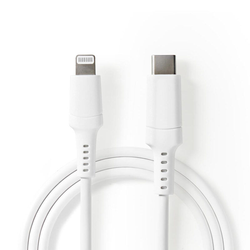 Product thumbnail Lightning Kabel | USB 2.0 | Apple Lightning 8-Pins | USB-C Male | 1 meter | Wit