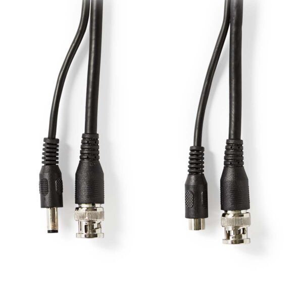 CCTV-Security Kabel | BNC + DC | 10 m | Zwart - Afbeelding 2