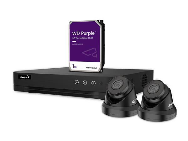 Product thumbnail IP-VIDEOBEWAKINGSSET - 4-KANAALS NVR-RECORDER - 2 x IP DOME-CAMERA - 1 TB HD - KABELS
