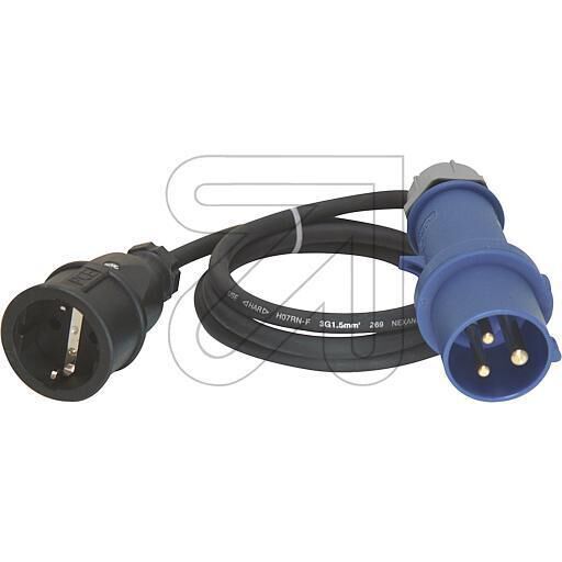 Product thumbnail CAMPING VERLOOPKABEL CEE STEKKER NAAR CONTRA SCHUKO 1.5MTR