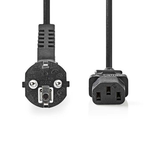 Voedingkabel | Schuko - C13 | 3 meter | Zwart - Afbeelding 2