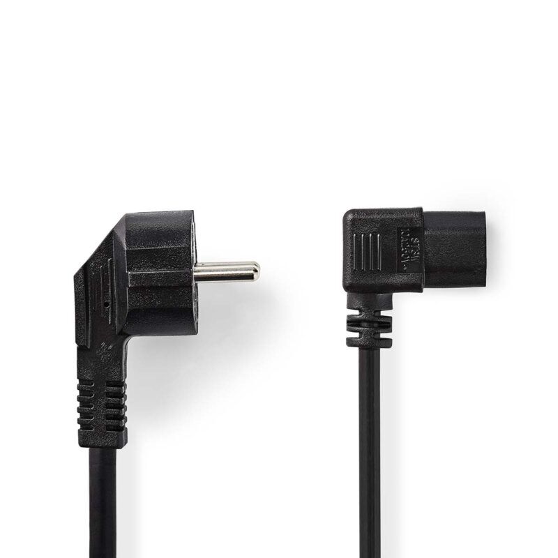 Product thumbnail Voedingssnoer | Schuko – C13 | 2 meter | Haaks | Zwart