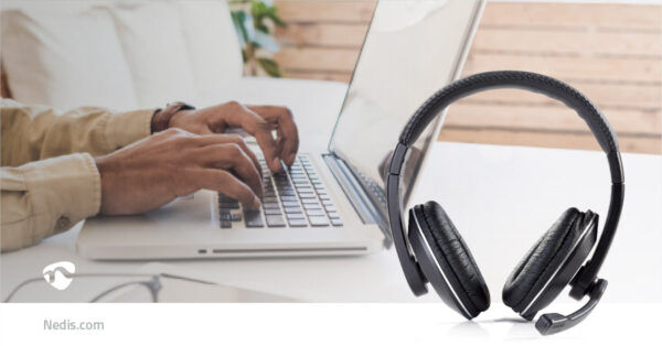 PC-Headset | Over-Ear | Stereo | 2x 3.5 mm | Inklapbare Microfoon | Zwart - Afbeelding 6