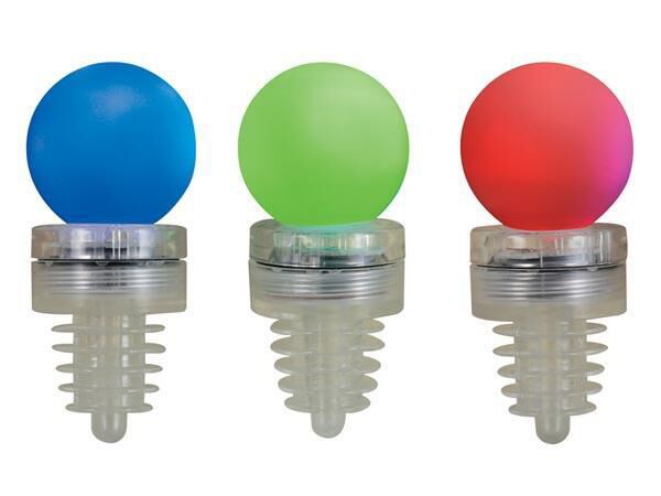 Product thumbnail FLESSENSTOPPEN MET LEDVERLICHTING - BLAUW-GROEN-ROOD - 3 st.