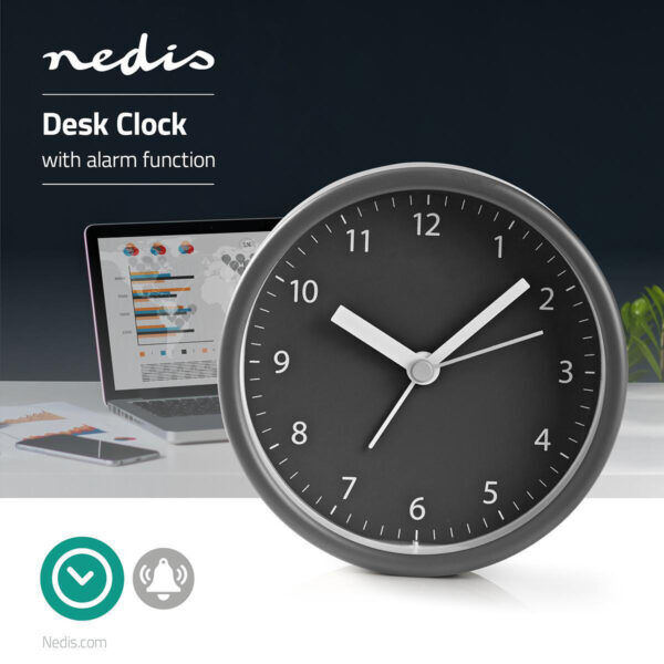 Analoge Bureau-Wekker | Snoozefunctie | Grijs - Afbeelding 6