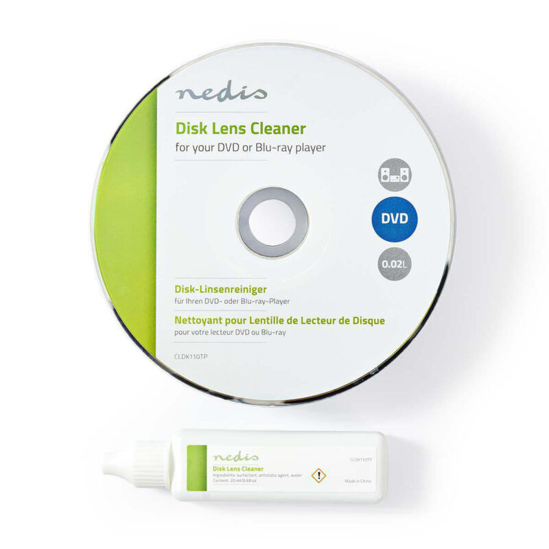 Product thumbnail Disc Lensreiniger | Reinigingsschijf | 20 ml | Blu-ray-Speler / DVD-Speler