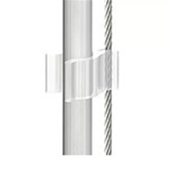 Product thumbnail Clip klein voor voedings kabel 5,0-8,0mm aan staaldraad van 1,0-2,0mm transparant