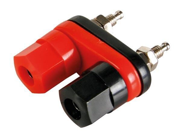 Product thumbnail DUBBELE AANSLUITKLEM ROOD/ZWART - VERGULD