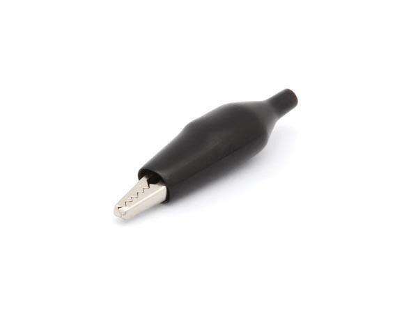 Product thumbnail GEISOLEERDE KROKODILLENKLEMMEN MET HULS 44mm - ZWART