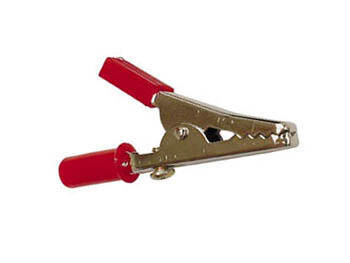 Product thumbnail STANDAARD KROKODILLENKLEM 55mm MET SCHROEFAANSLUTING - ROOD