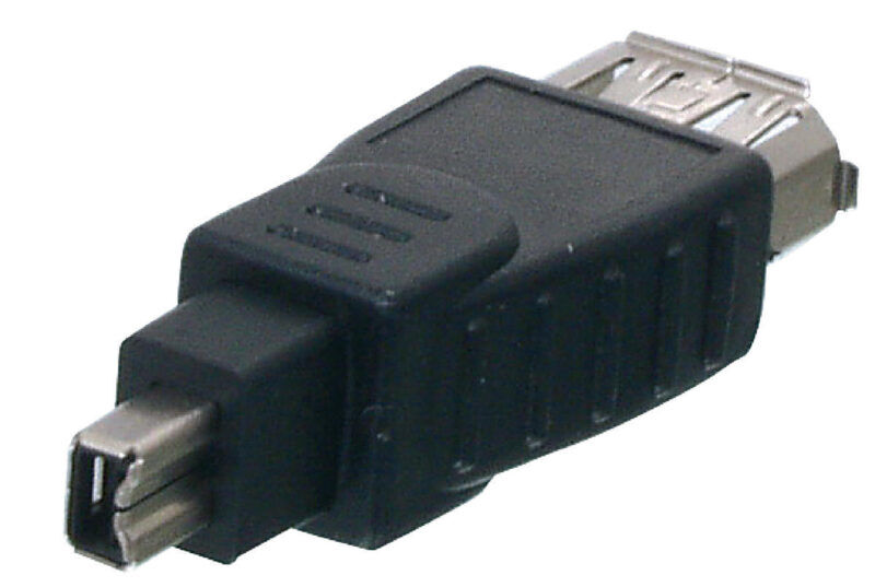 Product thumbnail FireWire400-Adapter FireWire 4-Pins Male - FireWire 6-Pins Female Zwart
