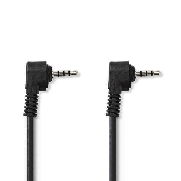 Jack Audio-Videokabel 4-polig | 3,5mm Male | 3,5mm Male | 2 meter00 m | Rond | PVC | Zwart