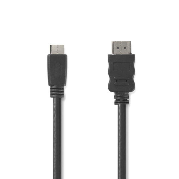 HDMI-kabel met Ethernet | HDMI-mini-connector | 2 meter | Zwart - Afbeelding 3