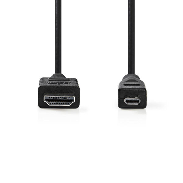 HDMI-kabel met Ethernet | HDMI-micro-connector | 2 meter | Zwart