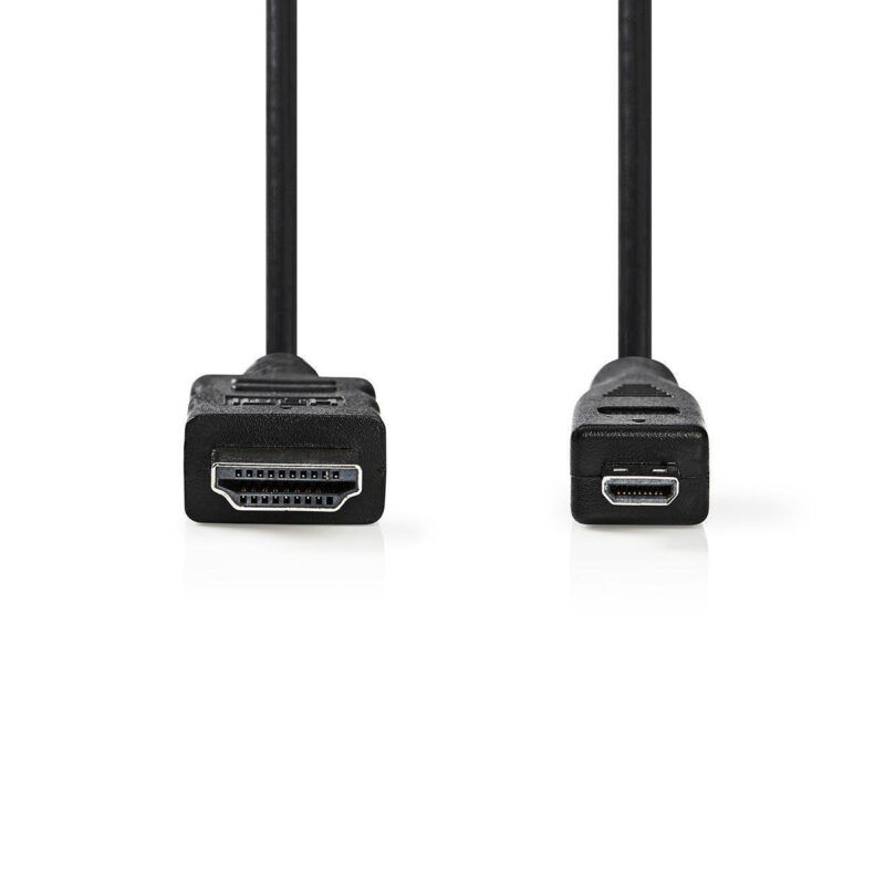 Product thumbnail HDMI-kabel met Ethernet | HDMI-micro-connector | 2 meter | Zwart