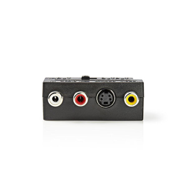 Schakelbare SCART-Adapter | SCART Male - S-Video Female + 3x RCA Female | Zwart - Afbeelding 4