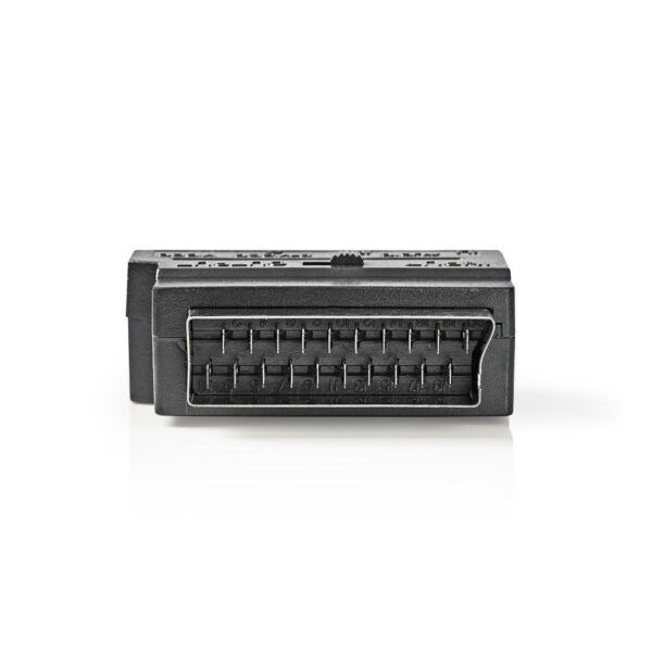 Schakelbare SCART-Adapter | SCART Male - S-Video Female + 3x RCA Female | Zwart - Afbeelding 3