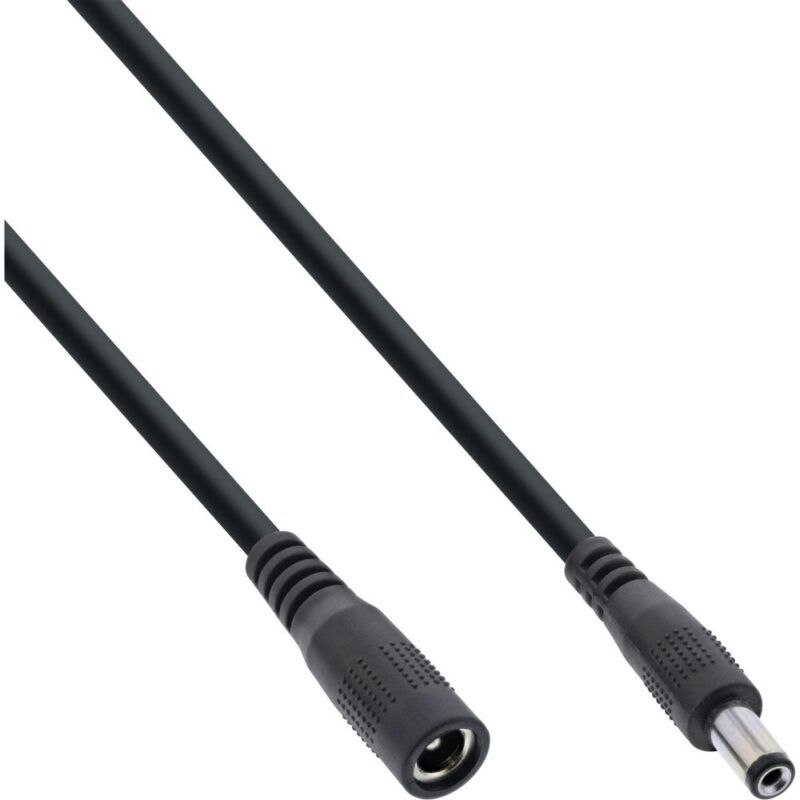 Product thumbnail VERLENGSNOER MET DC-VOEDINGSCONNECTOR (MANNELIJK-VROUWELIJK) - 3 meter - ZWART