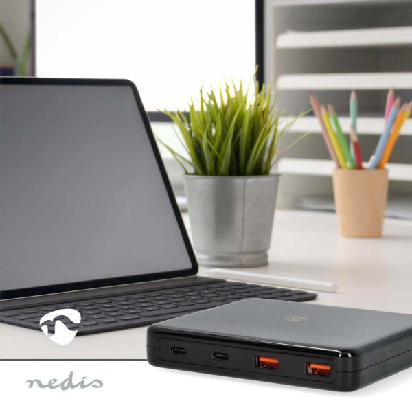USB Snellader | 65 W | GaN | 1.5 / 2.0 / 3.0 / 3.25 A | 2x USB-A / 2x USB-C | 1.5 meter - Afbeelding 4