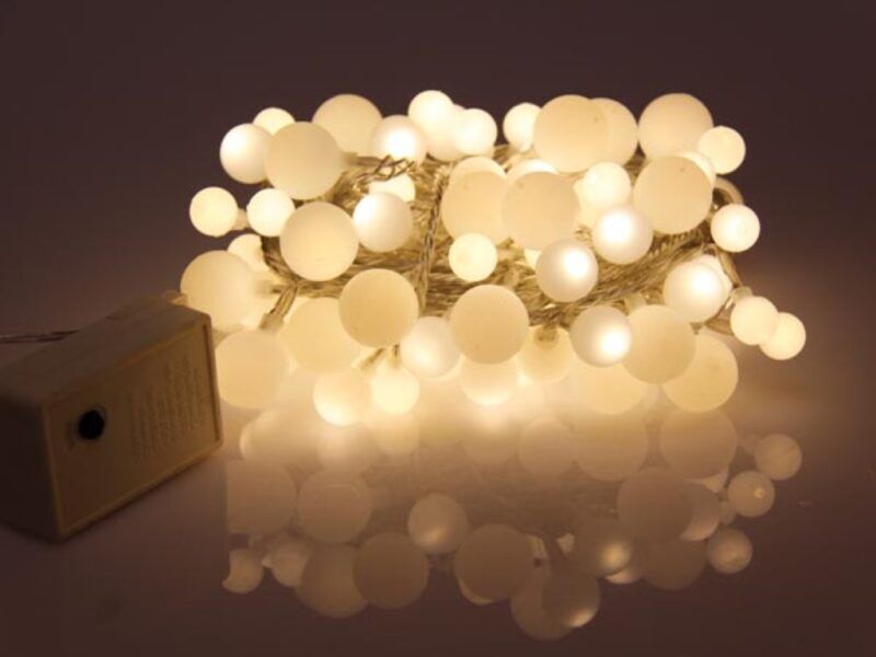 Product thumbnail Decolight LED - 6 m - 90 bolletjes - warmwit - transparante kabel - modulator - 24 V