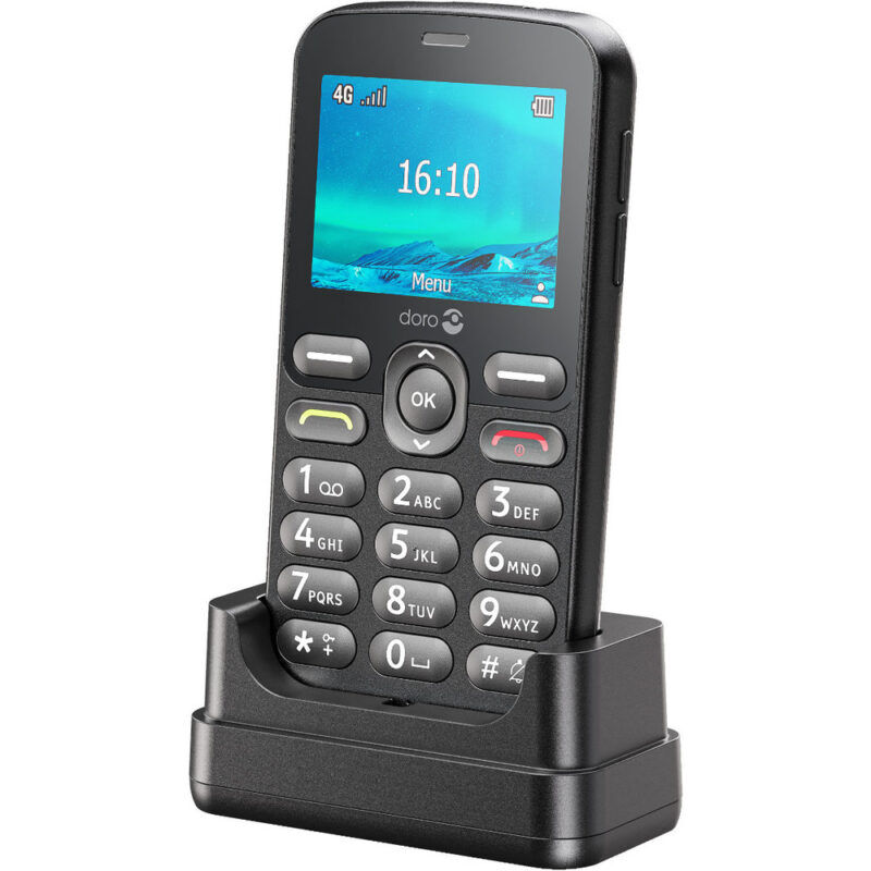 Product thumbnail Doro 1880 4G telefoon zwart inclusief bureaulader