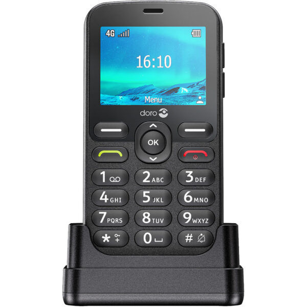 Doro 1880 4G telefoon zwart inclusief bureaulader - Afbeelding 2