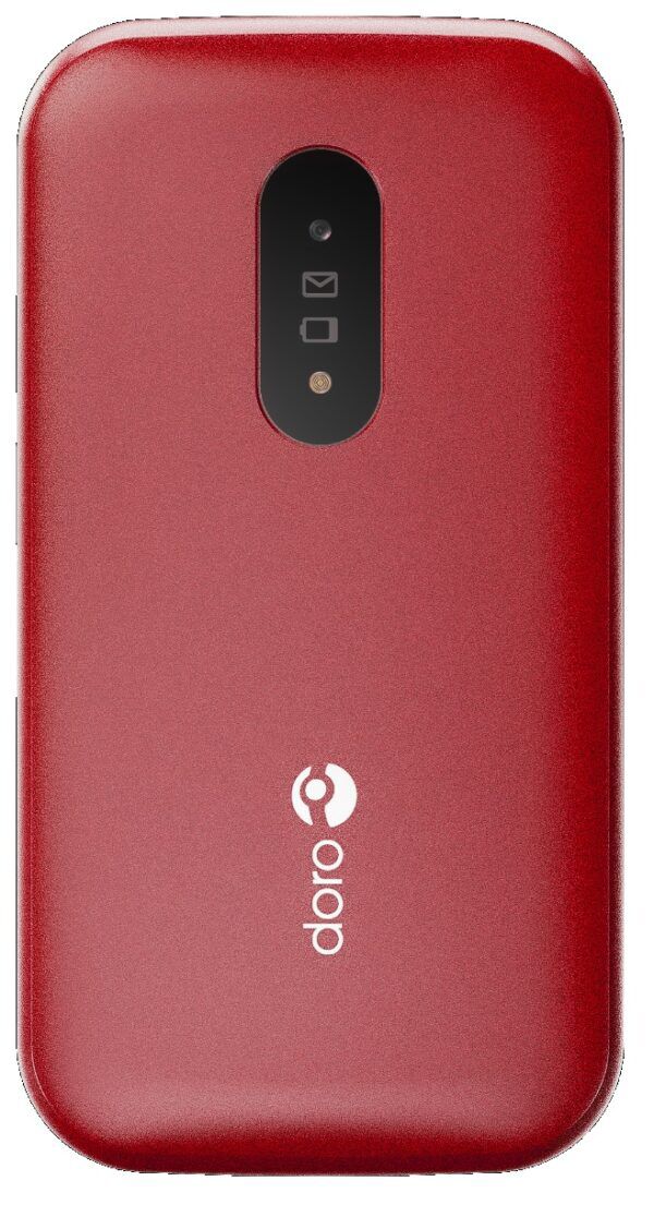 Doro 2820 4G telefoon rood/wit inclusief bureaulader - Afbeelding 2
